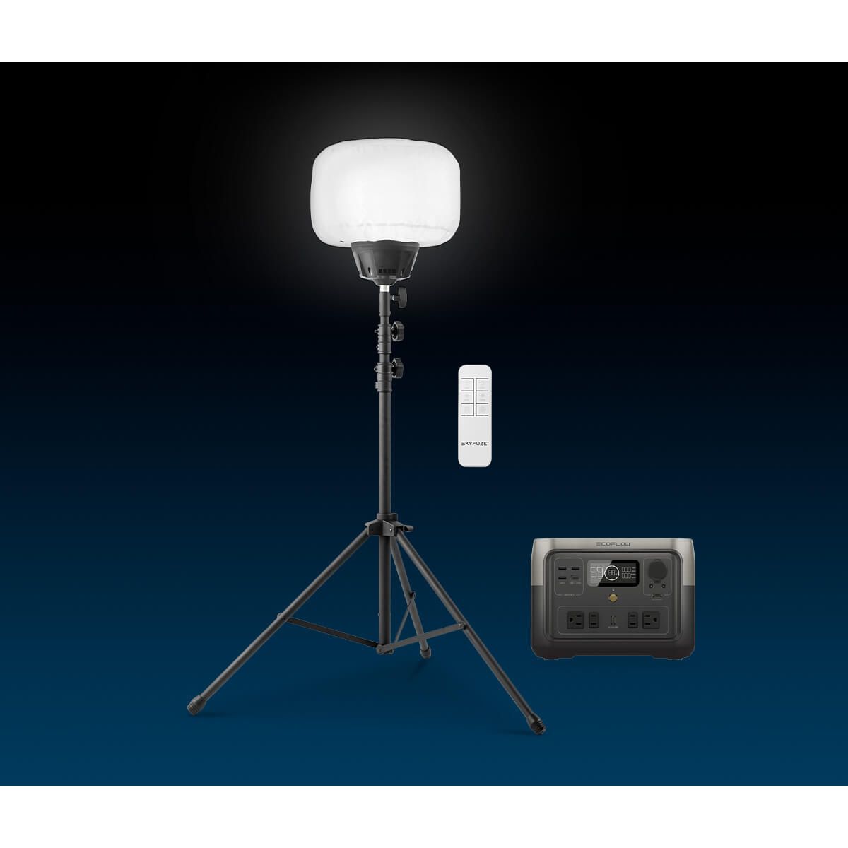 SKYFUZE® 60W LED Balloon Light Kit & EcoFlow RIVER 2 Max