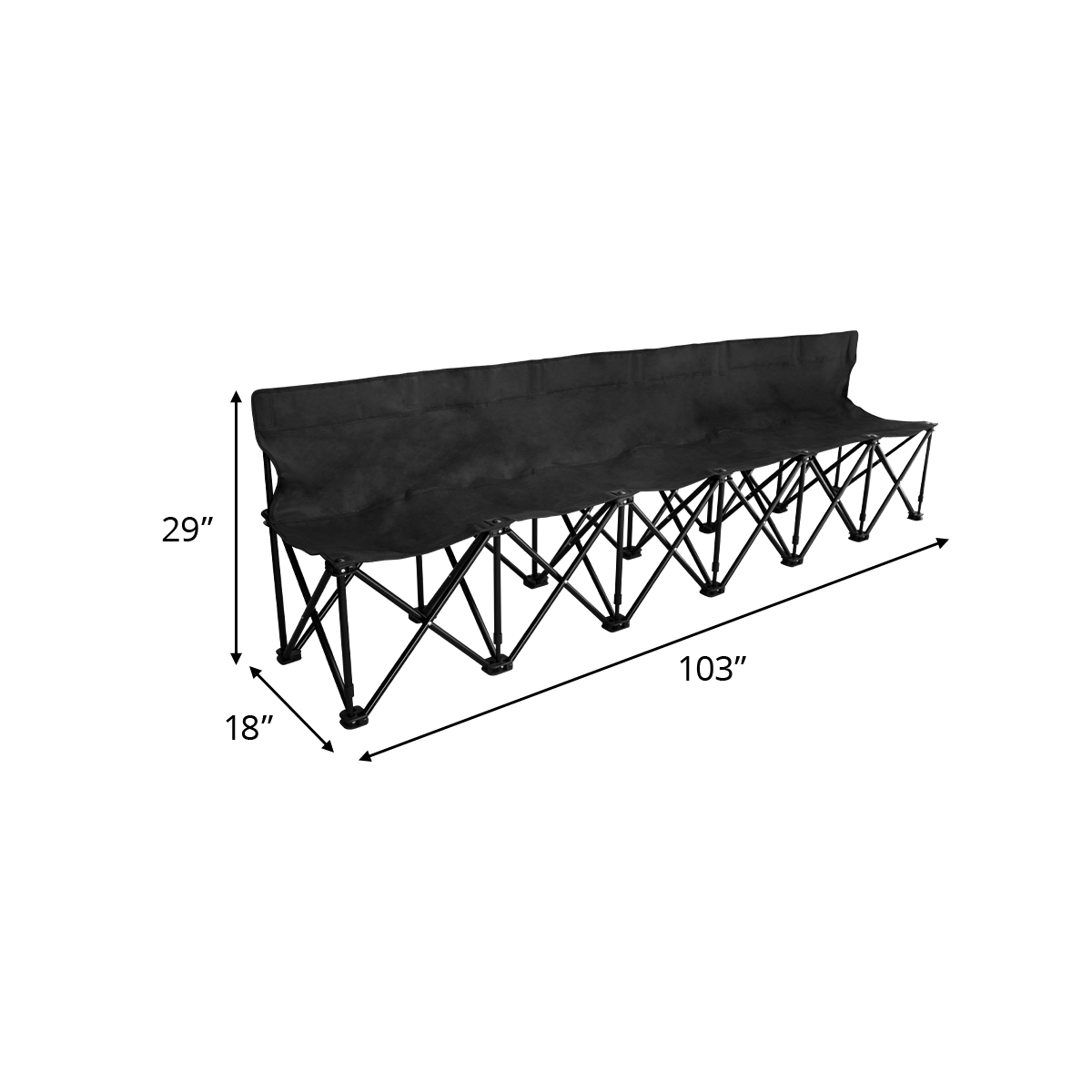 Custom Folding 6 Seat Bench - 2 Print Options