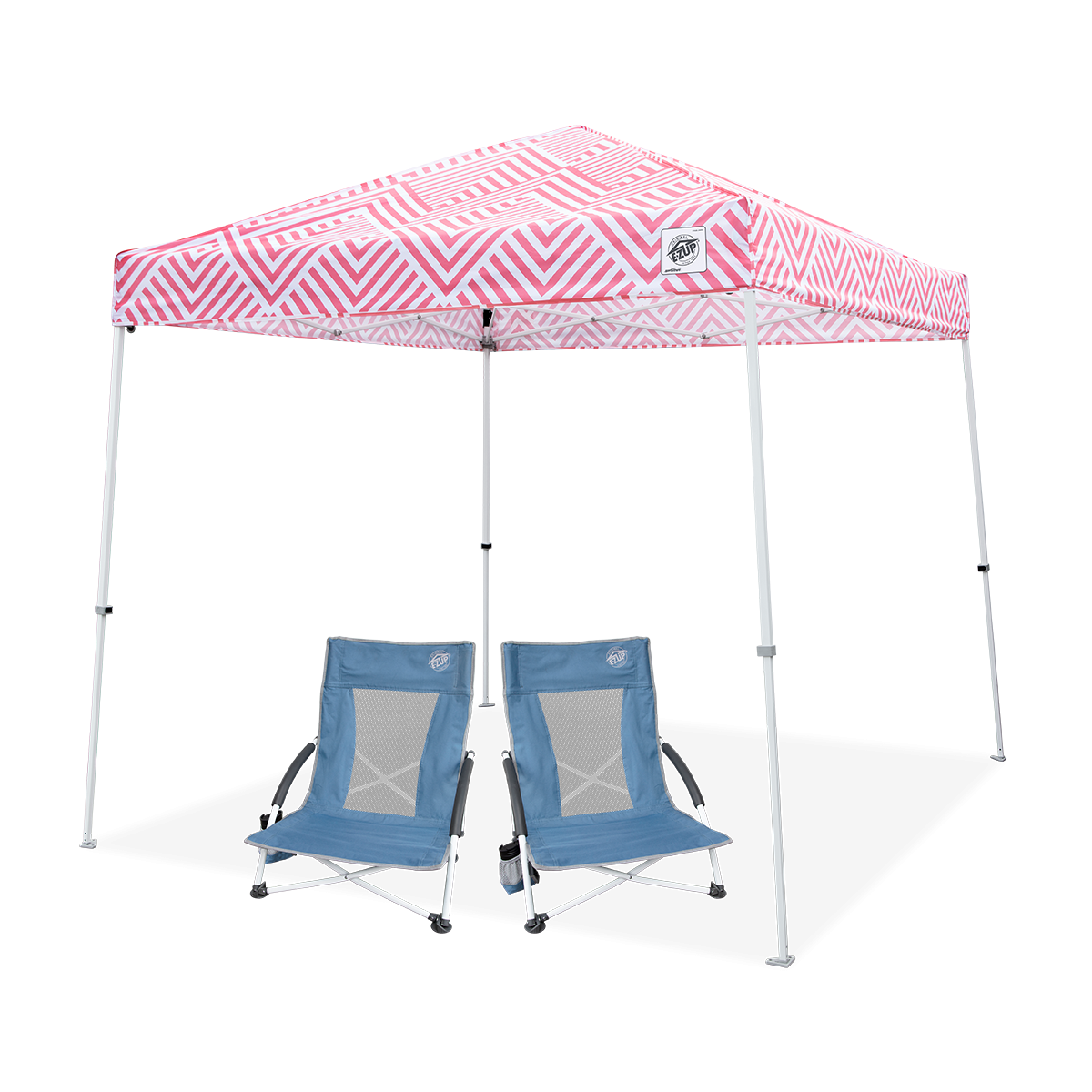 E Z UP Exclusive Sprint Geo Shelter Low Sling Chair Bundle