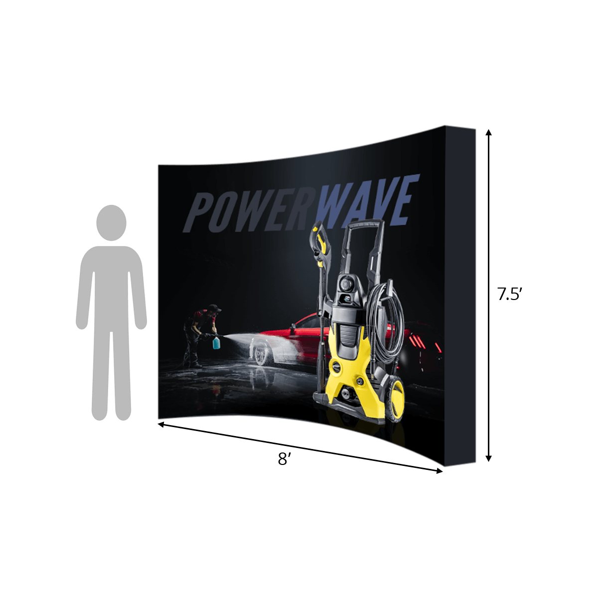 Pop-Up Curved Display Wall	