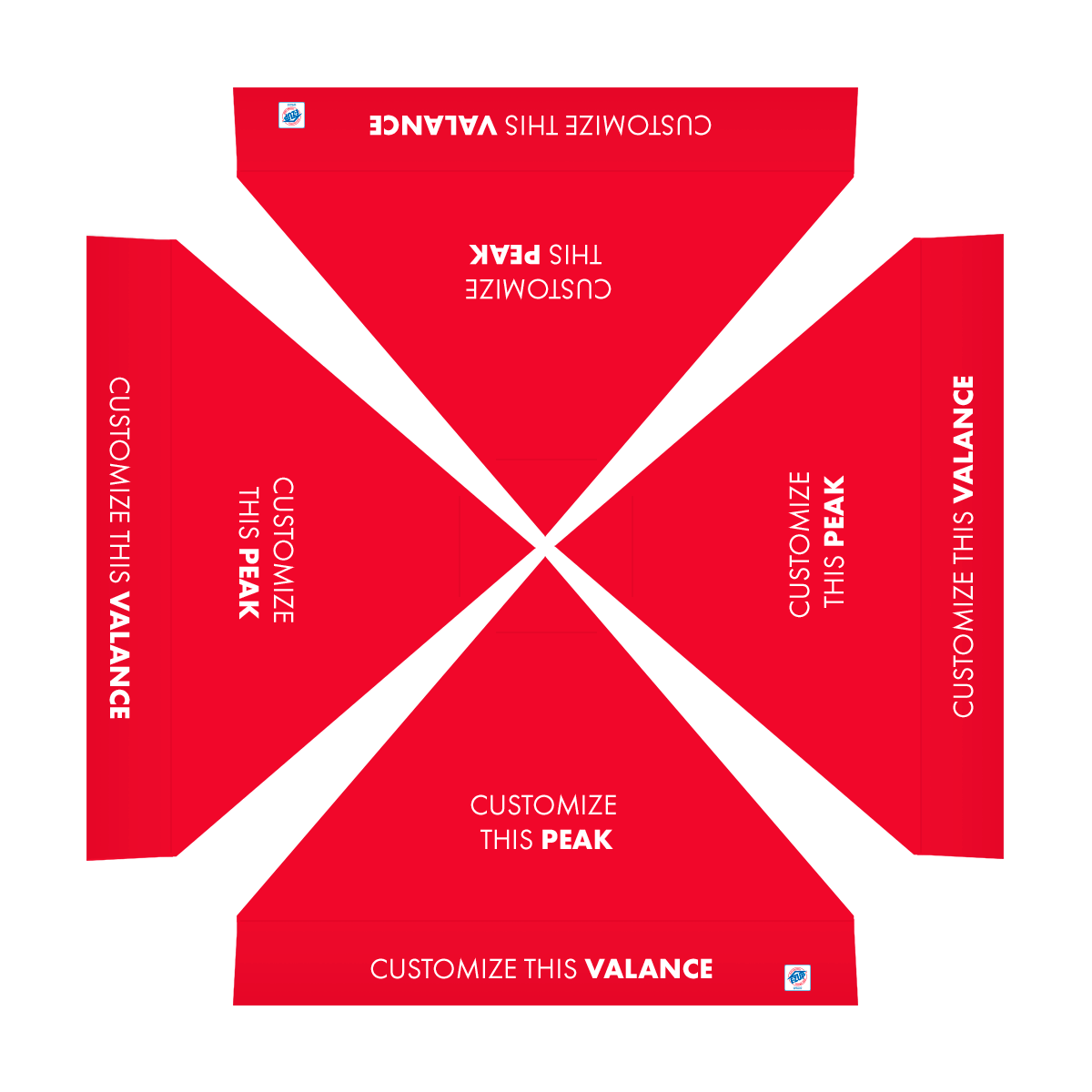 Endeavor, 10'(3m) Shelter, Alum Frame, Vinyl Red