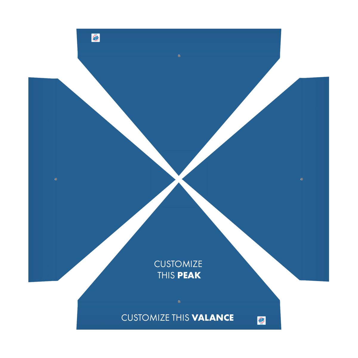 Endeavor, 10'(3m) Shelter, Alum Frame, Vinyl Blue