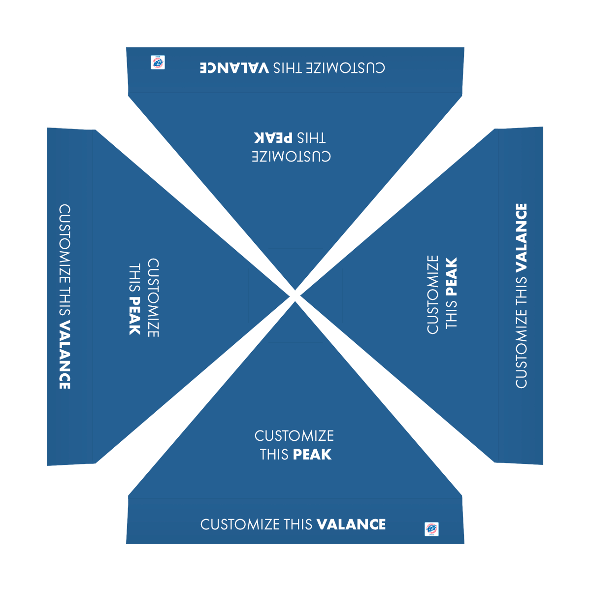 Endeavor, 10'(3m) Shelter, Alum Frame, Vinyl Blue