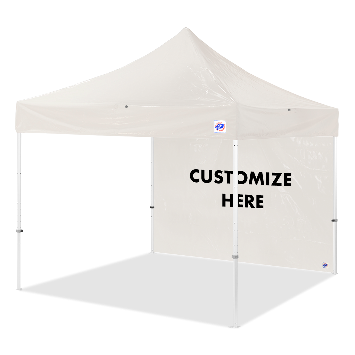 10' Vinyl White SW, SS with 38"x62" logo