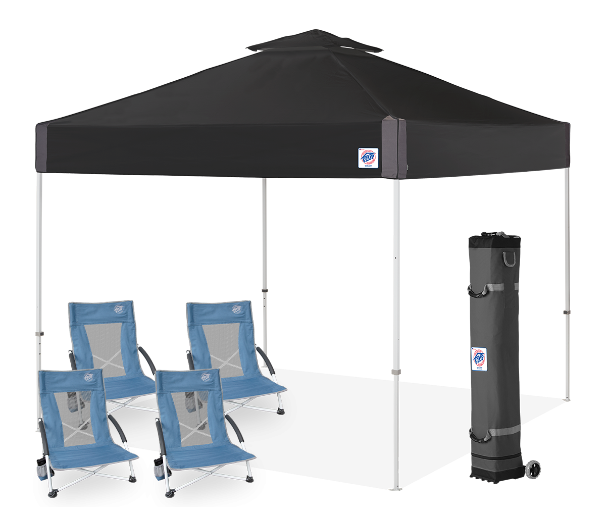 E Z UP Official Site Pyramid Vented Canopy Low Sling Chair