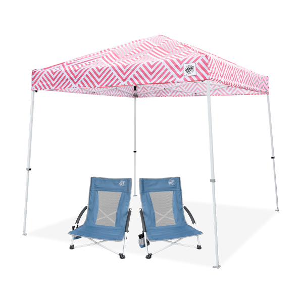 E-Z UP® Exclusive: Sprint® Geo Shelter & Low Sling Chair Bundle