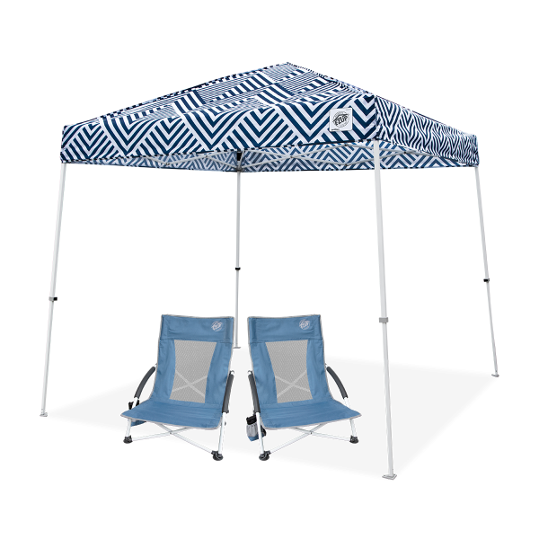 E-Z UP® Exclusive: Sprint® Geo Shelter & Low Sling Chair Bundle